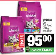 Whiskas Dry Cat Food Assorted-For Any 2 x 500g