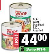 Spar Woof Dog Food Assorted-For Any 2 x 820g