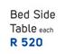 Double Lindie Bed Side Table-Each