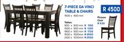 Da Vinci 7 Piece Table & Chairs 1500x900mm