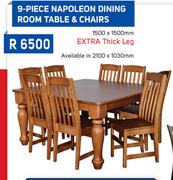 Napoleon 9 Piece Dining Room Table & Chairs