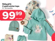 Baby Girls 2 Pack Winter Tops 0-24 Months