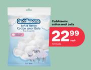   Cuddlesome Cotton Wool Balls 100 Balls-Each