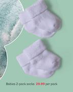 1   Babies 2 Pack Socks-Per Pack