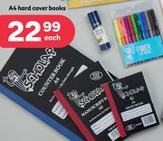 A4 Hard Cover Books-Each