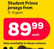 Student Prince Jerseys (5-6 Years)-Each