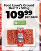 Food Lover's Ground Beef-2 x 500g Per Pack