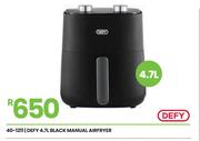 Defy 4.7L Black Manual Airfryer 40-1211