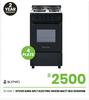 King 4 Plate Electric Matt Blk Stove 50 x 50 KE5050B 21-606
