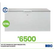 KIC 570Ltr WHT Deep Fridge/Freezer KCG570/KCG575 20-137