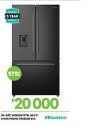 Hisense 575Ltr SxS Multi Door Fridge Freezer 20-581