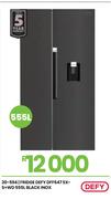 Defy 555Ltr Black Inox SX-S+WD Fridge DFF647 20-594
