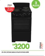 Univa 3 Plate Stove U305 21-474