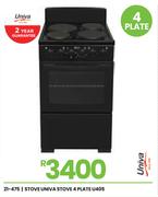 Univa 4 Plate Stove U405  21-475
