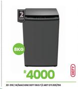 Defy 8Kg T/L MET W/Machine DTL165/156 22-316
