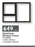 Aluminium Window Frame PT129BRZ 1200 x 900mm