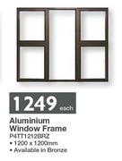 Aluminium Window Frame P4TT1212BRZ 1200 x 1200mm