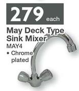 Splashworks May Deck Type Sink Mixer Chrome Plated MAY4-Each