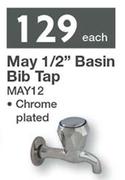 Splashworks May 1/2" Basin Bib Tap Chrome Plated MAY12-Each