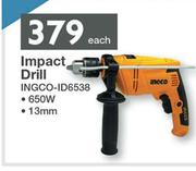 Ingco Impact Drill 650W 13mm INGCO-ID6538-Each