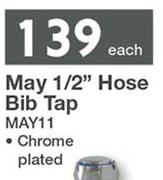 Splashworks May 1/2" Hose Bib Tap Chrome Plated MAY11-Each