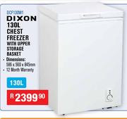 Dixon 130Ltr Chest Freezer With Upper Storage Basket DCF130W1