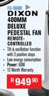 Dixon 400mm Deluxe Pedestal Fan (Remote Controlled) FS-1600R
