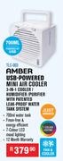 Amber USB-Powered Mini Air Cooler 3-In-1 Cooler TLC-003