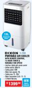 Dixon Portable Air Cooler With Remote Control, 7.5-Hour Timer & Variable Fan Speed FL-1702R