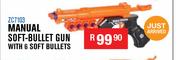 Manual Soft Bullet Gun With 6 Soft Bullets ZC7103