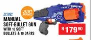 Manual Soft Bullet Gun With 10 Soft Bullets & 10 Darts ZC7092