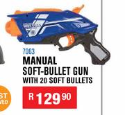 Manual Soft Bullet Gun With 20 Soft Bullets 7063
