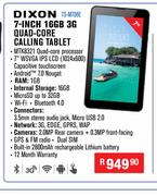 Dixon 7" 16GB 3G Quad Core Calling Tablet TS-M706E