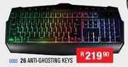 Dixon Gaming Wired Gaming Keyboard With Adjustable RGB Lighting 26 Anti Hosting Keys G083