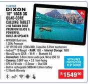 Dixon 10" 16GB 3G Quad Core Calling Tablet With Free Protective Flip Cover TS-M105B