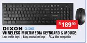 Dixon Wireless Multimedia Keyboard & Mouse CS-7200G