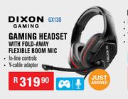 Dixon Gaming Headset With Fold Away Flexible Boom Mic GX130