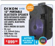 Dixon 12" Portable Bluetooth Speaker LY-HT001