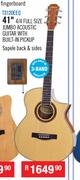 Sanchez Acoustic Guitars 41" 4/4 Full Size Jumbo Acoustic Guitar With Built In Pickup TS120EEQ