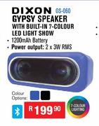 Dixon Gypsy Speaker With Built In 7 Colour LED Light Show OS-060