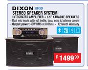 Dixon Stereo Speaker System Integrated Amplifier + 6.5" Karaoke Speakers BN-304