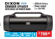 Dixon Cruiser Speaker With Built In Power Bank EPS230