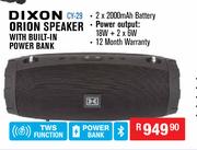 Dixon Orion Speaker With Built In Power Bank CY-29