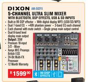 Dixon 5 Channel Ultra Slim Mixer AM-502FX