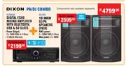 Dixon Speakers +Amplifier PA/DJ Combo