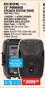Dixon 12" Powered Speaker System (Pair) HYQ12A