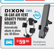 Dixon In Car Air Vent Gravity Phone Holder C1912