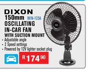Dixon 150mm Oscillating In Car Fan With Suction Mount WIN-123A