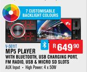 Jebson MP5 Player With Bluetooth, USB Charging Port, FM Radio, USB & Micro SD Slots V-5611T