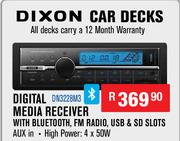 Dixon Digital Media Receiver With Bluetooth, FM Radio, USB & SD Slots DN3228M3